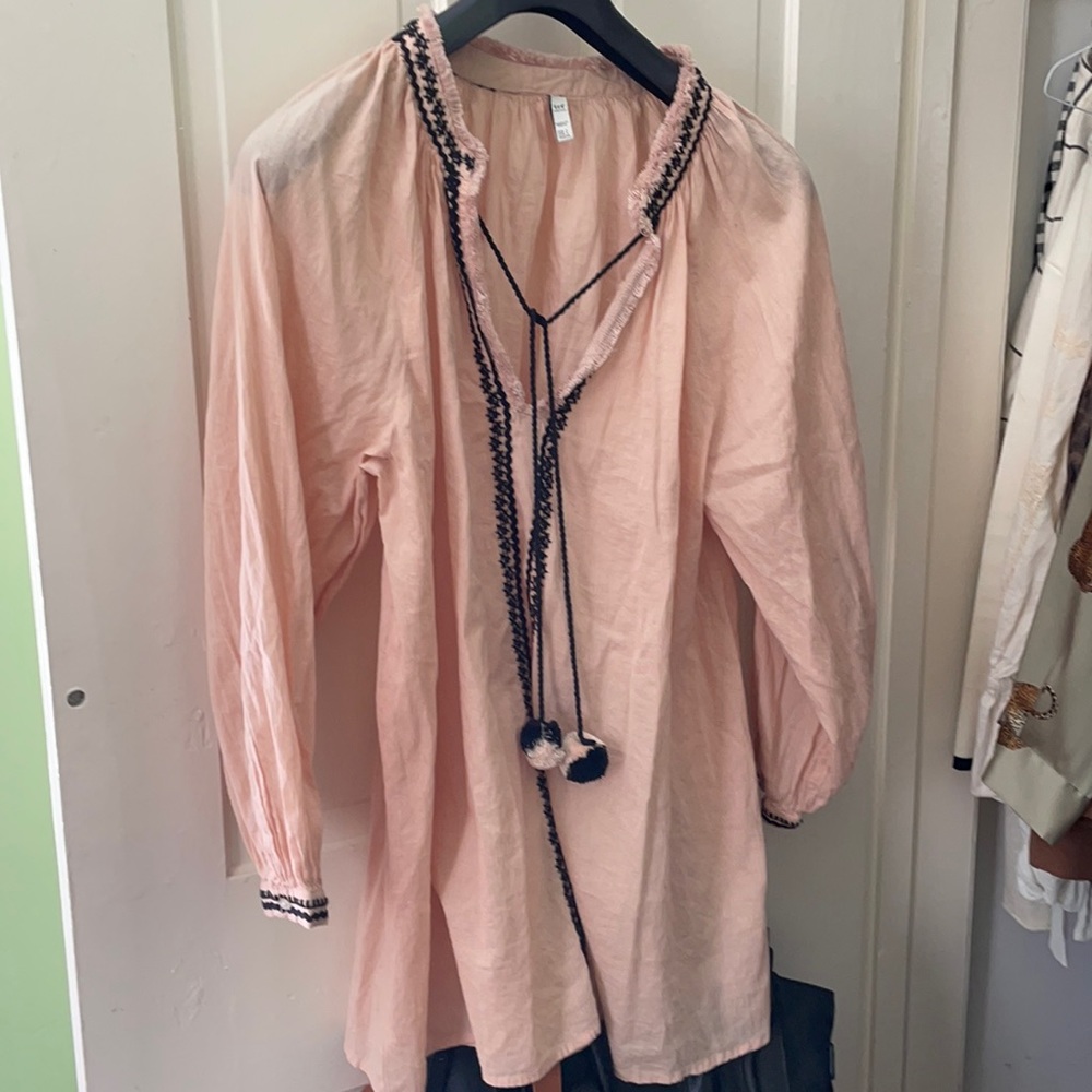 Pink tunic cover up